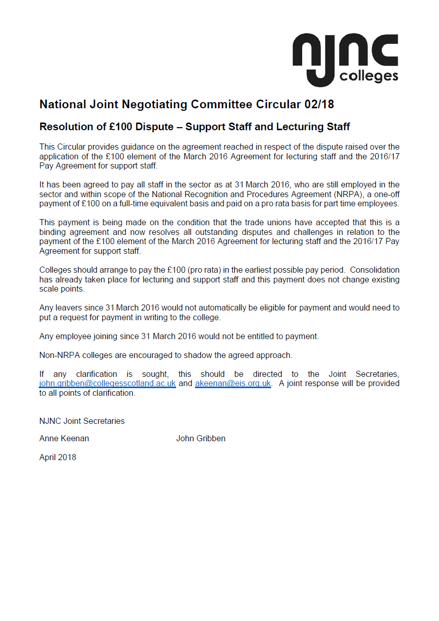 NJNC Circular 02/18